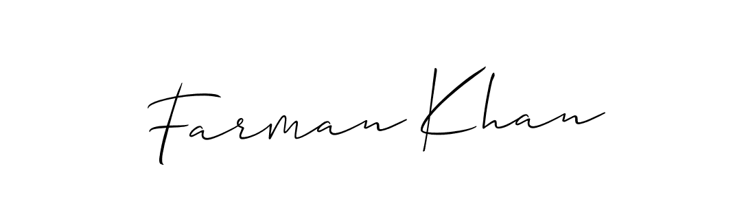 Also we have Farman Khan name is the best signature style. Create professional handwritten signature collection using Allison_Script autograph style. Farman Khan signature style 2 images and pictures png