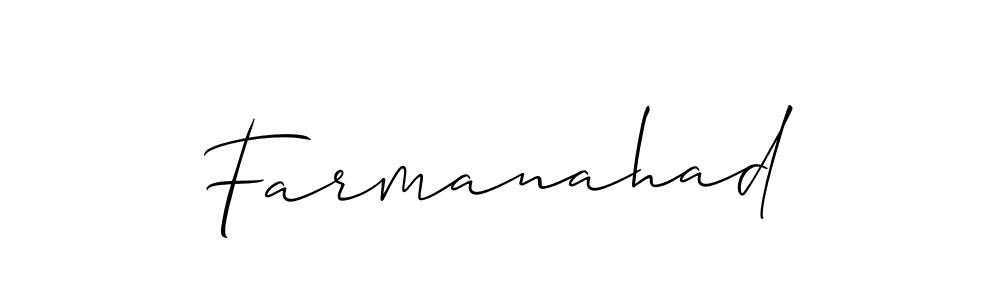 Use a signature maker to create a handwritten signature online. With this signature software, you can design (Allison_Script) your own signature for name Farmanahad. Farmanahad signature style 2 images and pictures png