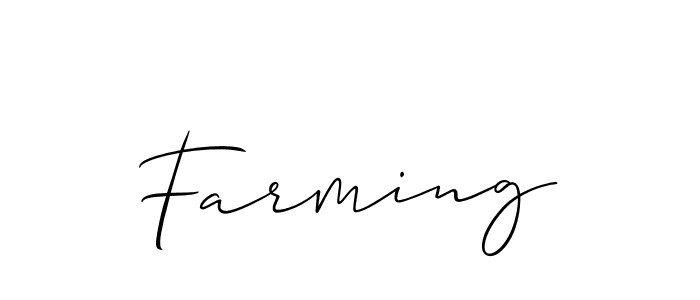 Farming stylish signature style. Best Handwritten Sign (Allison_Script) for my name. Handwritten Signature Collection Ideas for my name Farming. Farming signature style 2 images and pictures png