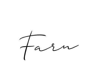 How to make Farn signature? Allison_Script is a professional autograph style. Create handwritten signature for Farn name. Farn signature style 2 images and pictures png