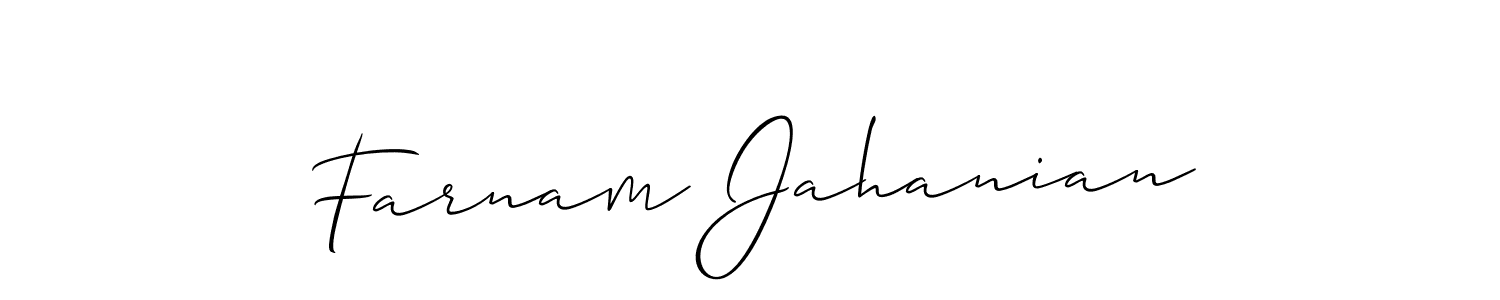 Use a signature maker to create a handwritten signature online. With this signature software, you can design (Allison_Script) your own signature for name Farnam Jahanian. Farnam Jahanian signature style 2 images and pictures png