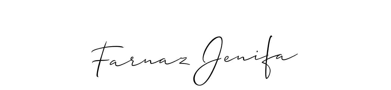 Make a short Farnaz Jenifa signature style. Manage your documents anywhere anytime using Allison_Script. Create and add eSignatures, submit forms, share and send files easily. Farnaz Jenifa signature style 2 images and pictures png