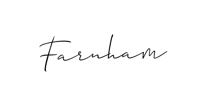 It looks lik you need a new signature style for name Farnham. Design unique handwritten (Allison_Script) signature with our free signature maker in just a few clicks. Farnham signature style 2 images and pictures png