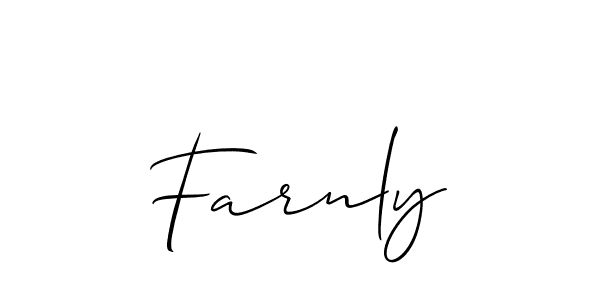 Also You can easily find your signature by using the search form. We will create Farnly name handwritten signature images for you free of cost using Allison_Script sign style. Farnly signature style 2 images and pictures png