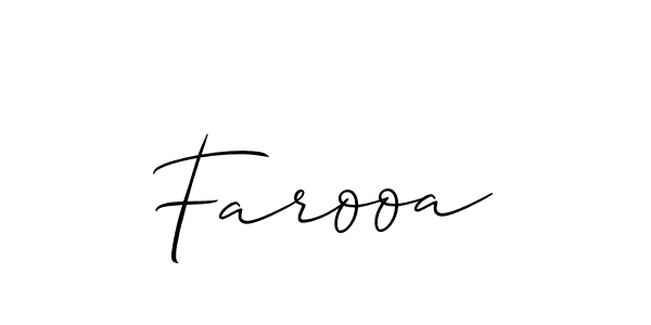 Best and Professional Signature Style for Farooa. Allison_Script Best Signature Style Collection. Farooa signature style 2 images and pictures png