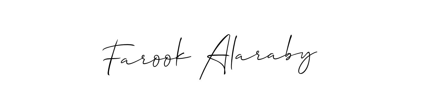 How to make Farook Alaraby signature? Allison_Script is a professional autograph style. Create handwritten signature for Farook Alaraby name. Farook Alaraby signature style 2 images and pictures png