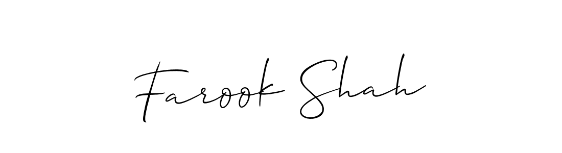 How to make Farook Shah signature? Allison_Script is a professional autograph style. Create handwritten signature for Farook Shah name. Farook Shah signature style 2 images and pictures png