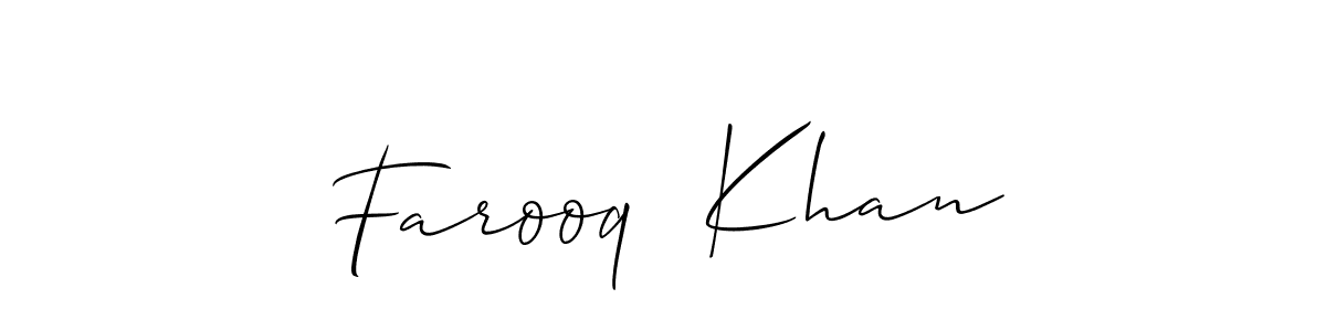 Similarly Allison_Script is the best handwritten signature design. Signature creator online .You can use it as an online autograph creator for name Farooq  Khan. Farooq  Khan signature style 2 images and pictures png