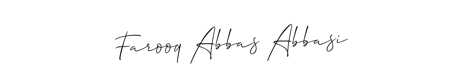 How to make Farooq Abbas Abbasi name signature. Use Allison_Script style for creating short signs online. This is the latest handwritten sign. Farooq Abbas Abbasi signature style 2 images and pictures png