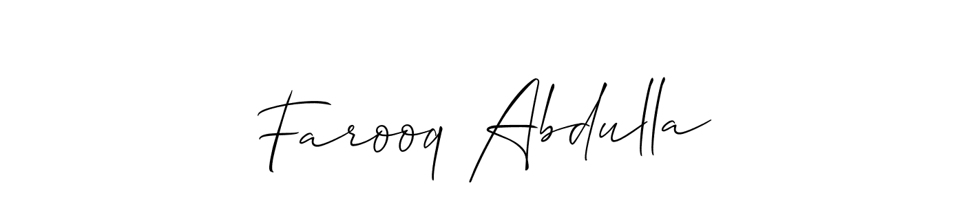 How to Draw Farooq Abdulla signature style? Allison_Script is a latest design signature styles for name Farooq Abdulla. Farooq Abdulla signature style 2 images and pictures png