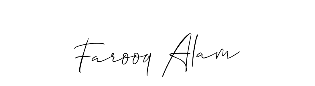 Design your own signature with our free online signature maker. With this signature software, you can create a handwritten (Allison_Script) signature for name Farooq Alam. Farooq Alam signature style 2 images and pictures png