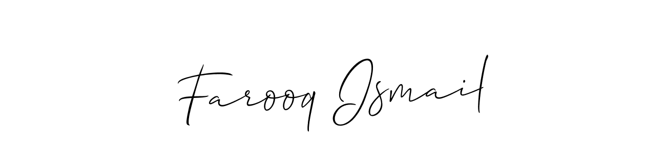 Best and Professional Signature Style for Farooq Ismail. Allison_Script Best Signature Style Collection. Farooq Ismail signature style 2 images and pictures png