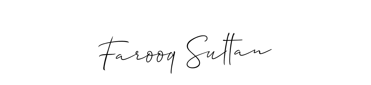 Create a beautiful signature design for name Farooq Sultan. With this signature (Allison_Script) fonts, you can make a handwritten signature for free. Farooq Sultan signature style 2 images and pictures png
