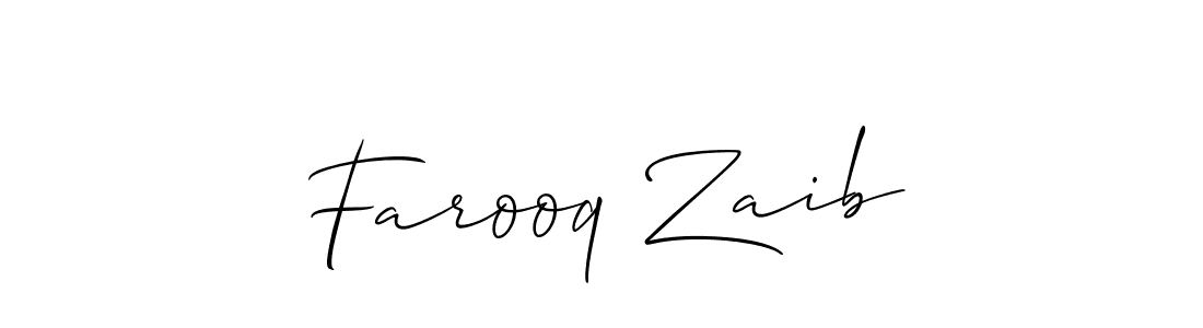 How to make Farooq Zaib signature? Allison_Script is a professional autograph style. Create handwritten signature for Farooq Zaib name. Farooq Zaib signature style 2 images and pictures png