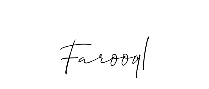 Also we have Farooql name is the best signature style. Create professional handwritten signature collection using Allison_Script autograph style. Farooql signature style 2 images and pictures png