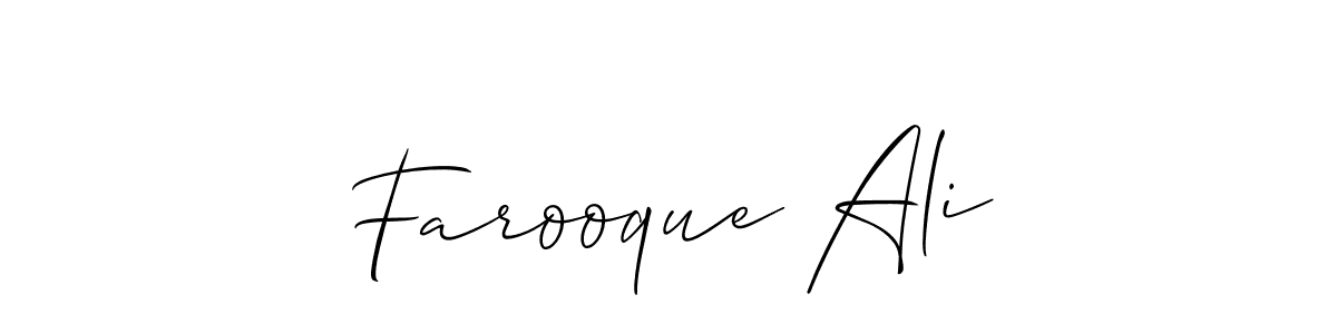 Design your own signature with our free online signature maker. With this signature software, you can create a handwritten (Allison_Script) signature for name Farooque Ali. Farooque Ali signature style 2 images and pictures png