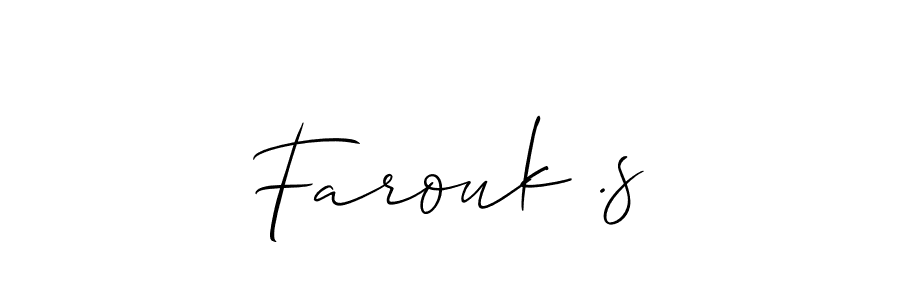 Make a beautiful signature design for name Farouk .s. Use this online signature maker to create a handwritten signature for free. Farouk .s signature style 2 images and pictures png