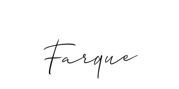 It looks lik you need a new signature style for name Farque. Design unique handwritten (Allison_Script) signature with our free signature maker in just a few clicks. Farque signature style 2 images and pictures png