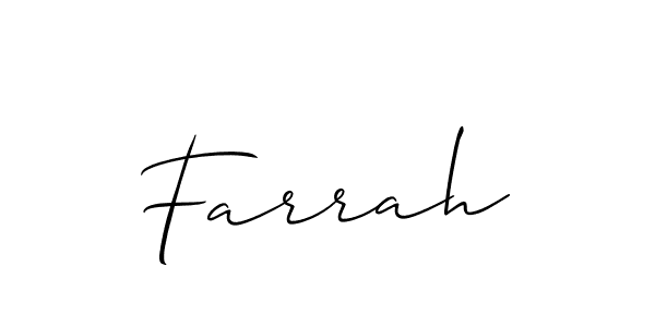 Farrah stylish signature style. Best Handwritten Sign (Allison_Script) for my name. Handwritten Signature Collection Ideas for my name Farrah. Farrah signature style 2 images and pictures png