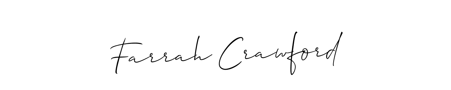 You should practise on your own different ways (Allison_Script) to write your name (Farrah Crawford) in signature. don't let someone else do it for you. Farrah Crawford signature style 2 images and pictures png