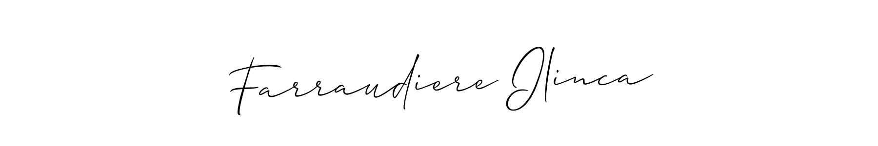 It looks lik you need a new signature style for name Farraudiere Ilinca. Design unique handwritten (Allison_Script) signature with our free signature maker in just a few clicks. Farraudiere Ilinca signature style 2 images and pictures png
