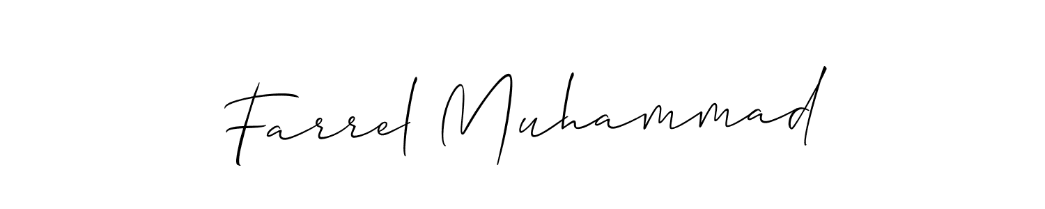 Farrel Muhammad stylish signature style. Best Handwritten Sign (Allison_Script) for my name. Handwritten Signature Collection Ideas for my name Farrel Muhammad. Farrel Muhammad signature style 2 images and pictures png