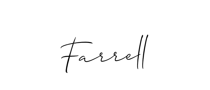 It looks lik you need a new signature style for name Farrell. Design unique handwritten (Allison_Script) signature with our free signature maker in just a few clicks. Farrell signature style 2 images and pictures png