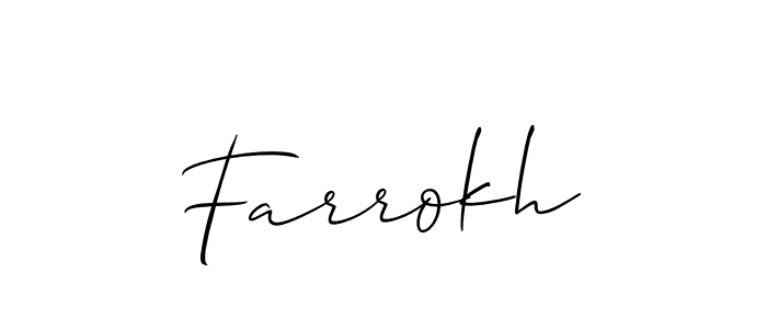 Make a beautiful signature design for name Farrokh. Use this online signature maker to create a handwritten signature for free. Farrokh signature style 2 images and pictures png