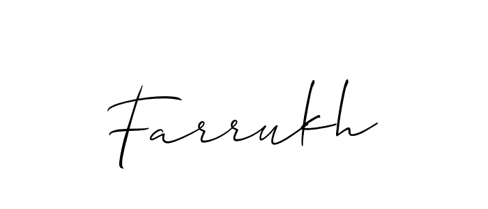 Also we have Farrukh name is the best signature style. Create professional handwritten signature collection using Allison_Script autograph style. Farrukh signature style 2 images and pictures png