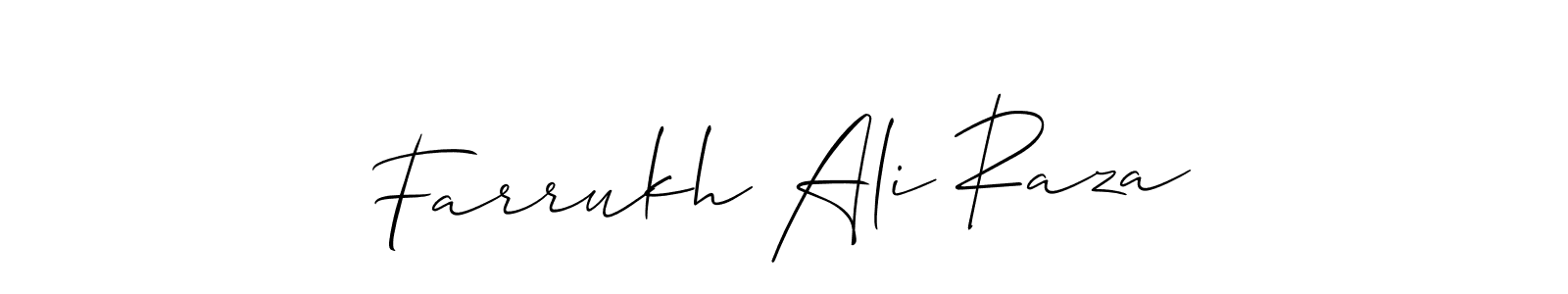 This is the best signature style for the Farrukh Ali Raza name. Also you like these signature font (Allison_Script). Mix name signature. Farrukh Ali Raza signature style 2 images and pictures png