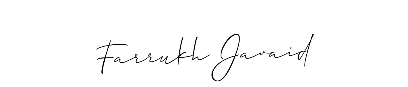 Similarly Allison_Script is the best handwritten signature design. Signature creator online .You can use it as an online autograph creator for name Farrukh Javaid. Farrukh Javaid signature style 2 images and pictures png