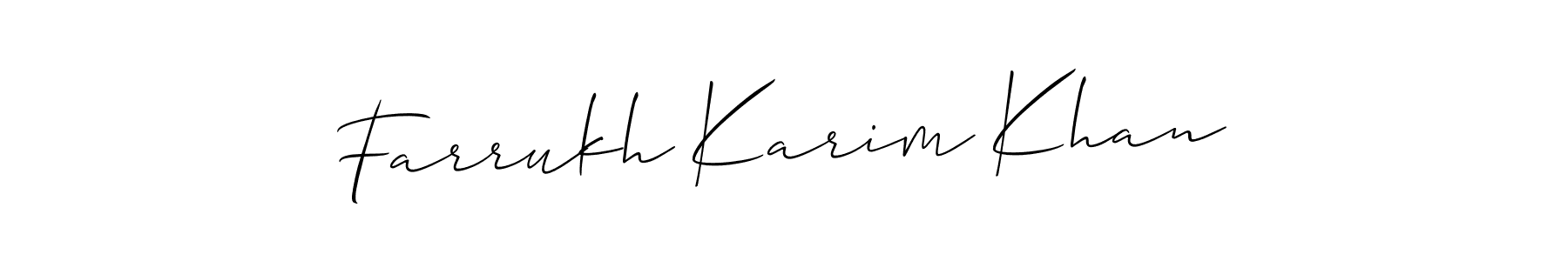 Once you've used our free online signature maker to create your best signature Allison_Script style, it's time to enjoy all of the benefits that Farrukh Karim Khan name signing documents. Farrukh Karim Khan signature style 2 images and pictures png