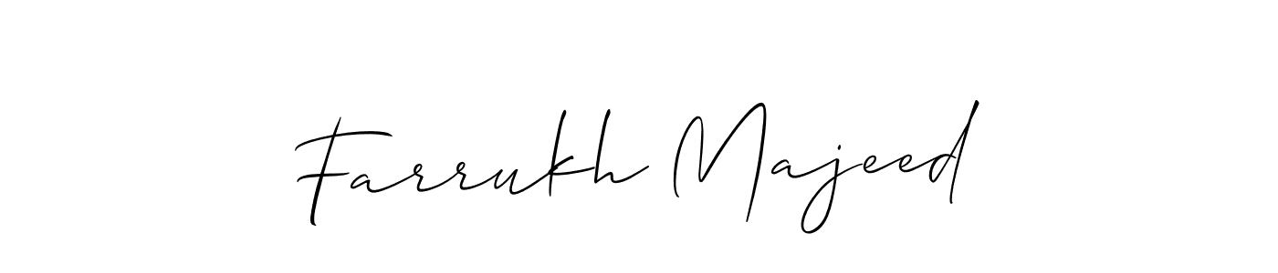 You should practise on your own different ways (Allison_Script) to write your name (Farrukh Majeed) in signature. don't let someone else do it for you. Farrukh Majeed signature style 2 images and pictures png