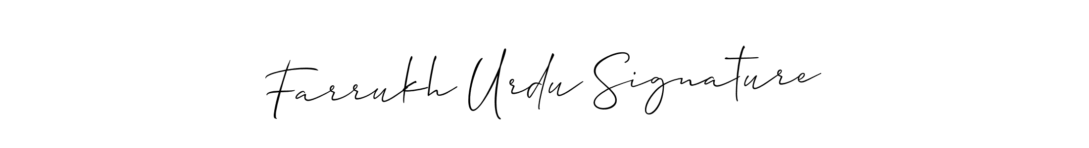 This is the best signature style for the Farrukh Urdu Signature name. Also you like these signature font (Allison_Script). Mix name signature. Farrukh Urdu Signature signature style 2 images and pictures png