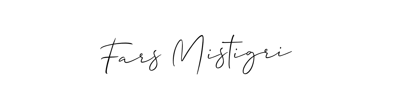 How to make Fars Mistigri name signature. Use Allison_Script style for creating short signs online. This is the latest handwritten sign. Fars Mistigri signature style 2 images and pictures png