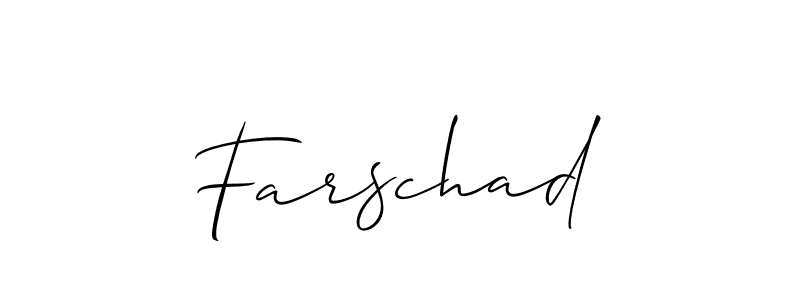 Make a beautiful signature design for name Farschad. With this signature (Allison_Script) style, you can create a handwritten signature for free. Farschad signature style 2 images and pictures png