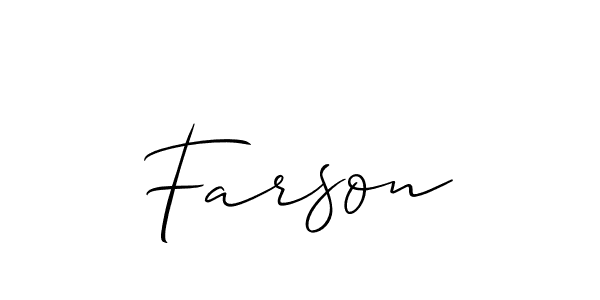 Also You can easily find your signature by using the search form. We will create Farson name handwritten signature images for you free of cost using Allison_Script sign style. Farson signature style 2 images and pictures png