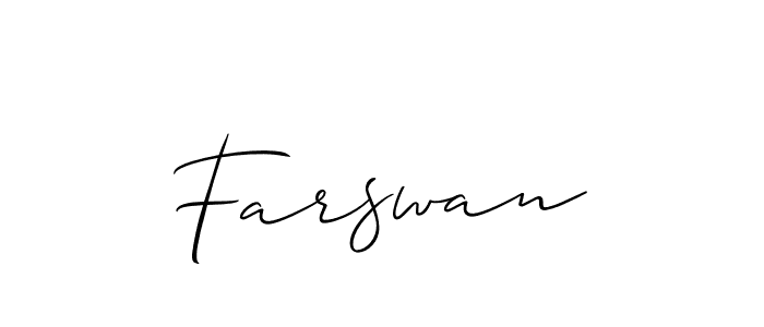 Also we have Farswan name is the best signature style. Create professional handwritten signature collection using Allison_Script autograph style. Farswan signature style 2 images and pictures png