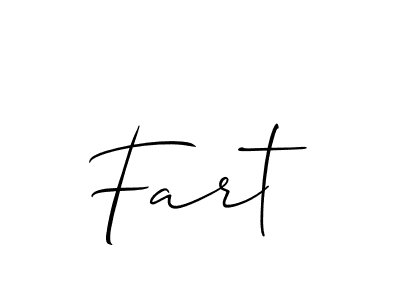 Make a beautiful signature design for name Fart. With this signature (Allison_Script) style, you can create a handwritten signature for free. Fart signature style 2 images and pictures png