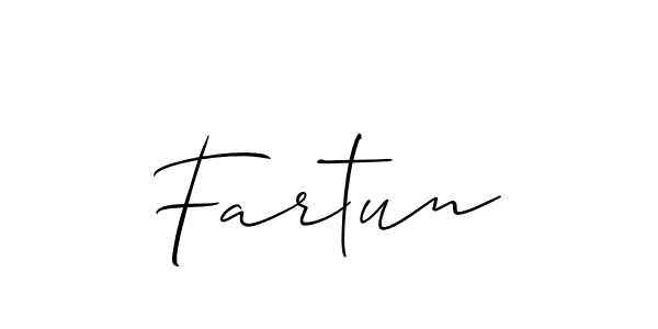 How to make Fartun signature? Allison_Script is a professional autograph style. Create handwritten signature for Fartun name. Fartun signature style 2 images and pictures png