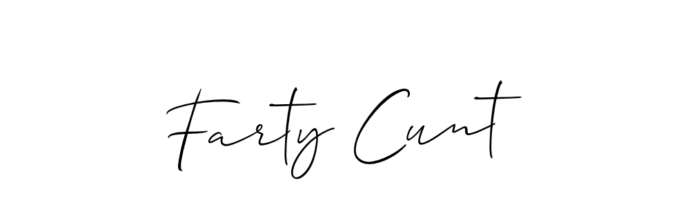 How to make Farty Cunt name signature. Use Allison_Script style for creating short signs online. This is the latest handwritten sign. Farty Cunt signature style 2 images and pictures png
