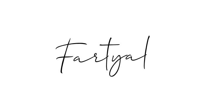 How to make Fartyal signature? Allison_Script is a professional autograph style. Create handwritten signature for Fartyal name. Fartyal signature style 2 images and pictures png