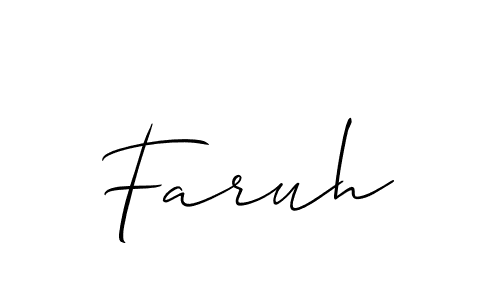 How to make Faruh name signature. Use Allison_Script style for creating short signs online. This is the latest handwritten sign. Faruh signature style 2 images and pictures png