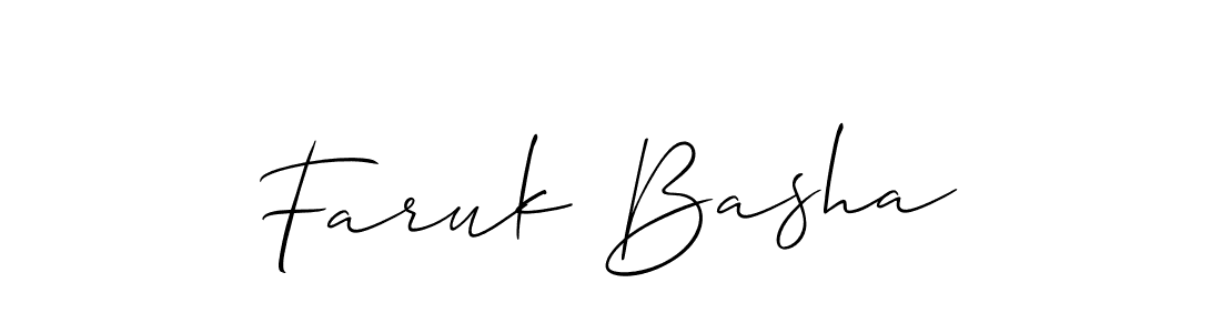 Make a beautiful signature design for name Faruk Basha. With this signature (Allison_Script) style, you can create a handwritten signature for free. Faruk Basha signature style 2 images and pictures png