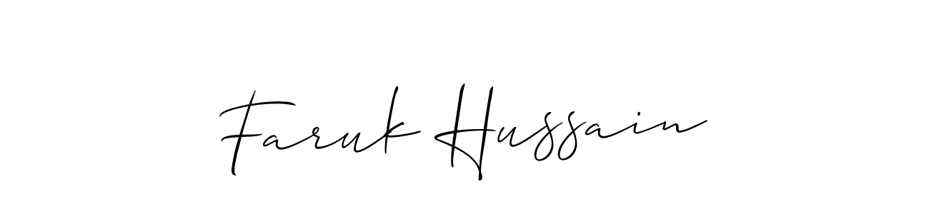 Faruk Hussain stylish signature style. Best Handwritten Sign (Allison_Script) for my name. Handwritten Signature Collection Ideas for my name Faruk Hussain. Faruk Hussain signature style 2 images and pictures png