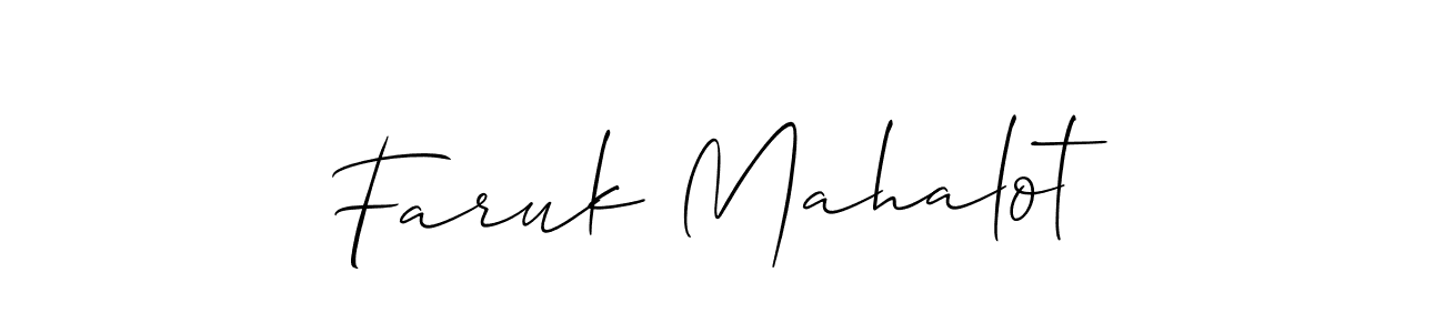 Make a beautiful signature design for name Faruk Mahalot. Use this online signature maker to create a handwritten signature for free. Faruk Mahalot signature style 2 images and pictures png