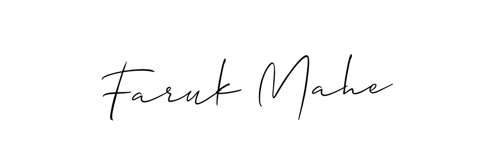 You should practise on your own different ways (Allison_Script) to write your name (Faruk Mahe) in signature. don't let someone else do it for you. Faruk Mahe signature style 2 images and pictures png