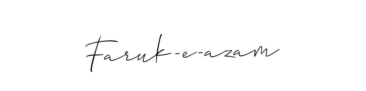 Create a beautiful signature design for name Faruk-e-azam. With this signature (Allison_Script) fonts, you can make a handwritten signature for free. Faruk-e-azam signature style 2 images and pictures png