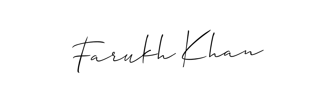 The best way (Allison_Script) to make a short signature is to pick only two or three words in your name. The name Farukh Khan include a total of six letters. For converting this name. Farukh Khan signature style 2 images and pictures png