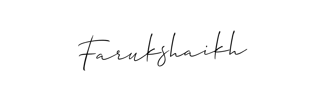 Also You can easily find your signature by using the search form. We will create Farukshaikh name handwritten signature images for you free of cost using Allison_Script sign style. Farukshaikh signature style 2 images and pictures png